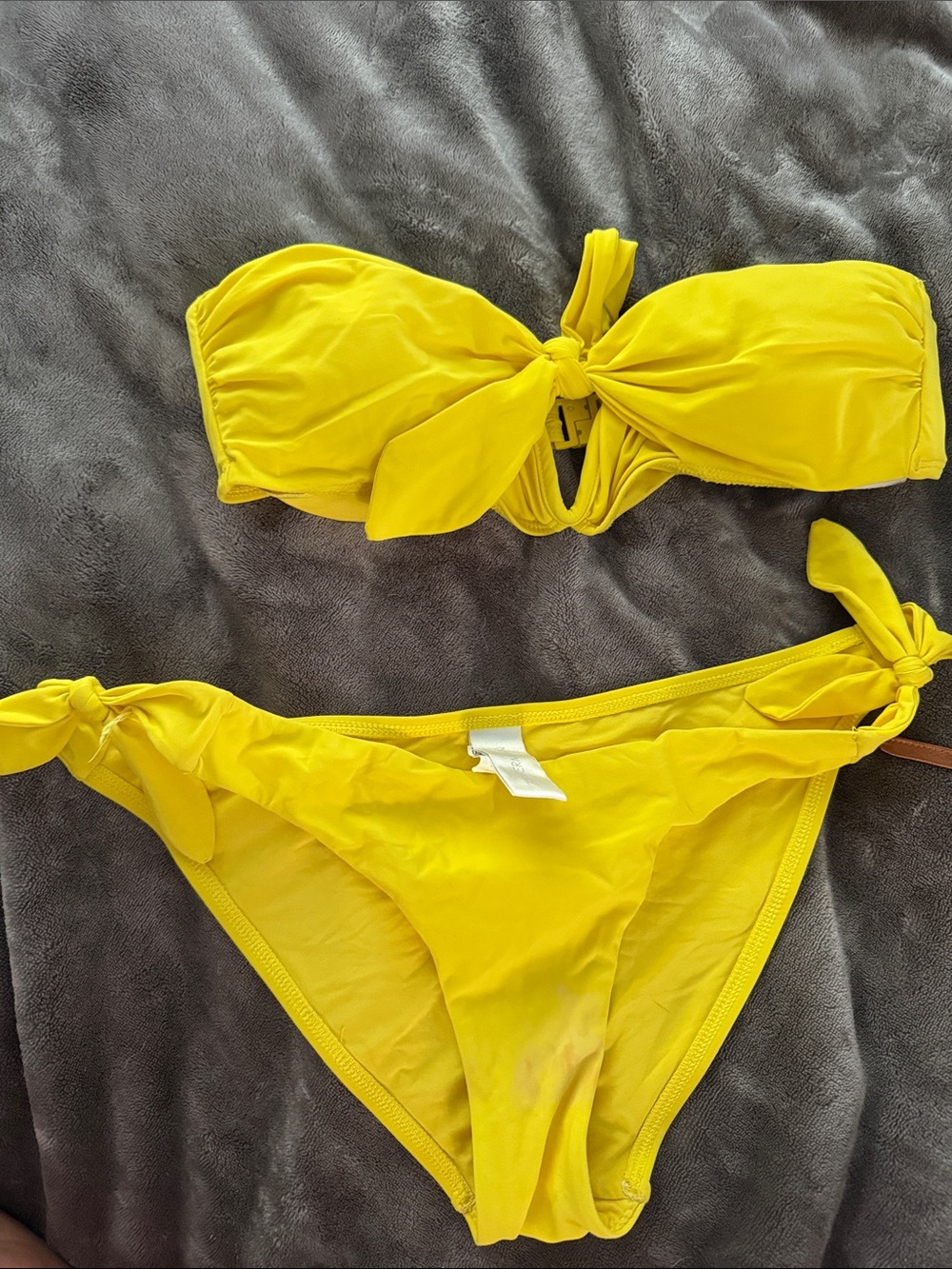 Zimmerman Bright Yellow Bandeau Bikini Set